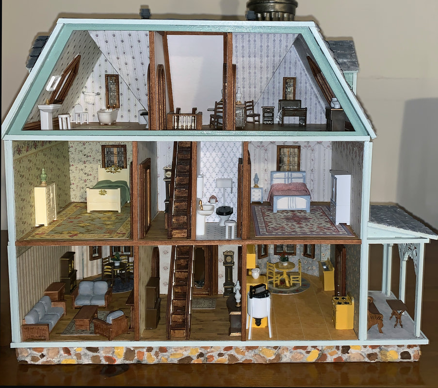Southern Country Cottage 1:48 Scale Dollhouse Kit